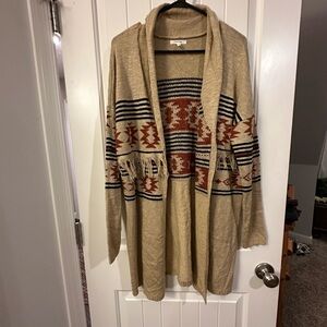 Maurices Beige Knit Cardigan